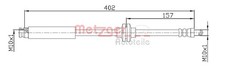 Original METZGER Bremsschlauch 4110108 für Alfa Romeo Fiat Opel