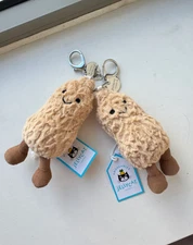 Jellycat Peanut Amuseable Plush Keychain / Bag Charm – Brand New with Tags