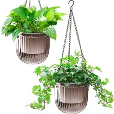 Self Watering Hanging Planters Indoor Outdoor Flower Pot Plant Hanging Basket CN