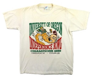 T-shirt Vintage Oregon Ducks Basket Années 90 - The Cotton Exchange, Taille L, Vert