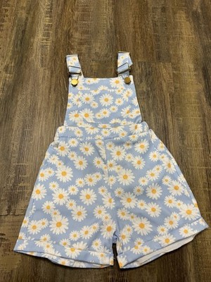 Baby Clothes Girls Daisy Print Overall Shorts Romper 2-3Y