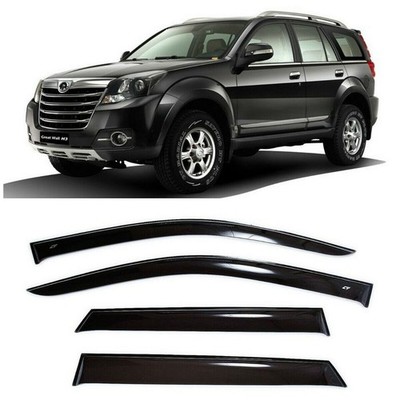 Tape-on Window Visors Rain Guards Fit Great Wall Hover H3 Wind Deflectors