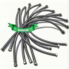 35in Braided Stainless Steel Faucet Water Supply Line 3/8 FCT x 1/2 IP
