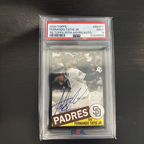 2020 Topps Fernando Tatis Jr. Black 1985 Auto Autograph #/199 Padres PSA 9 Mint