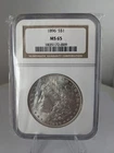 1896 Morgan Dollar S$1 NGC Grade MS 65