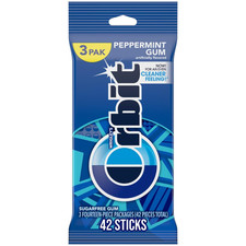 Peppermint Sugarfree Chewing Gum, 3 Packs of 14-Pieces 42 Total Pieces