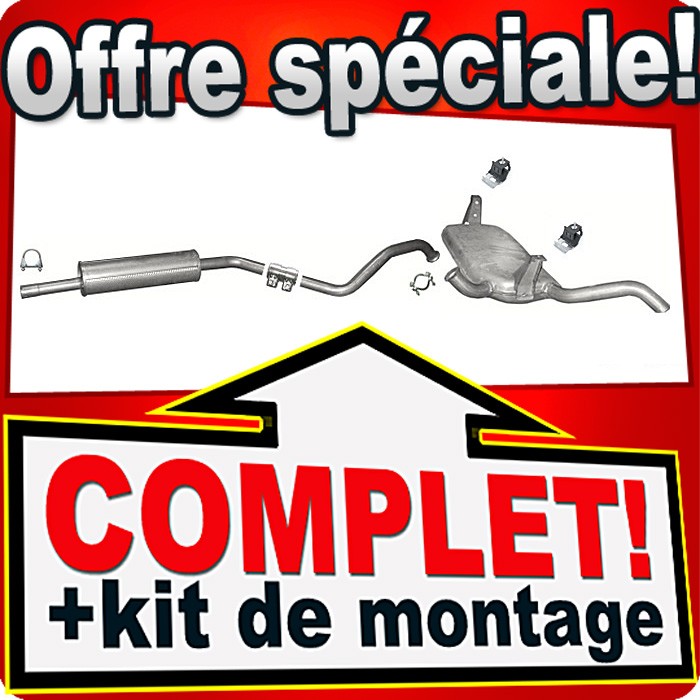 Ligne pot d'échappement RENAULT LAGUNA II 1.6 1.8 pour stopper les bruits et réussir le CT