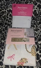 Jucy Couture White Leopard Fabric Shower Curtain With Hooks & PEVA Curtain Liner