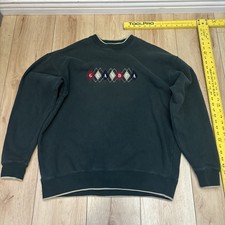 M C Sport Men's Vintage Grandpa Sweater Crew Neck Long Sleeve Size Xl Green