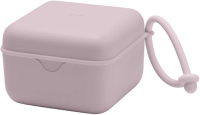 BIBS Schnullerbox mit Riemen - Schnullerhalter & Sterilisatoretui - Altrosa Flieder