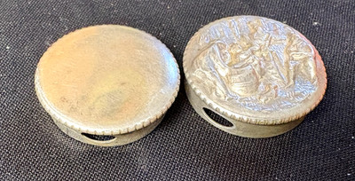 Vintage S&F Silver Tone Pill Trinket Box Made in Germany 90% silverplate
