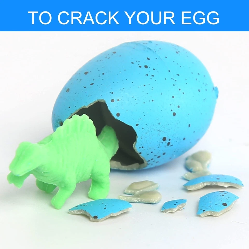 Dinosaur Party Favors 24 Dino Eggs & 24 Hatching Cards Birthday Decorations - Image 4 of 4