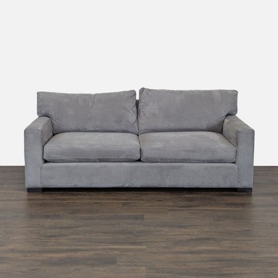 Crate and Barrel 3-Seat Modern Gray Sofa
