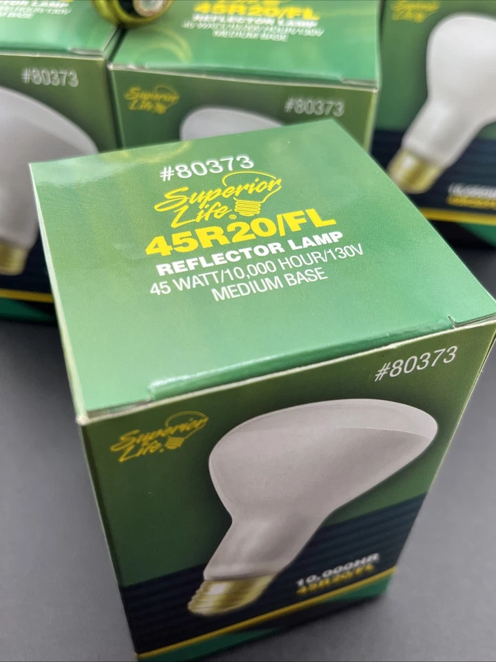 10 Pack 45R20/FL Dimmable Reflector Bulb 45W 120V R20 Medium E26 Base Frosted - Image 4 of 4