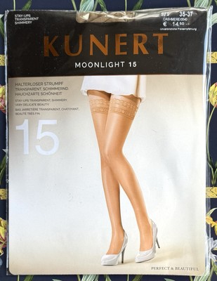 Kunert Moonlight 15 Stay Up Sheer, Shimmery Size I S Cashmere (Natural)