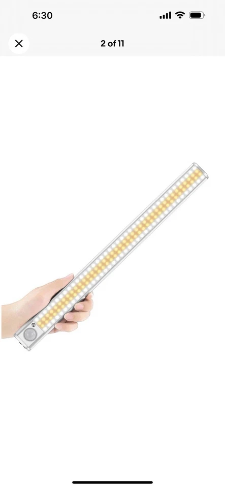 4-Pack LED Under Cabinet Lights, Rechargeable Motion Sensor, 3 Color Dimmable - Image 2 of 4