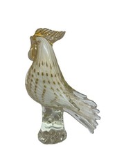 Murano Italy Glass Chicken Rooster Controlled Bubbles