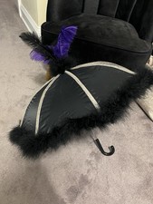 Black and purple second line umbrella with diamond accent-used once