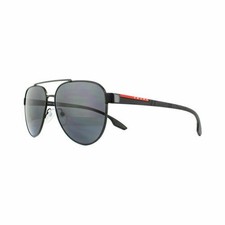 Prada Sport Sunglasses PS54TS 1AB5Z1 58 Black Grey Polarized