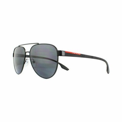Prada Sport Sunglasses PS54TS 1AB5Z1 58 Black Grey Polarized