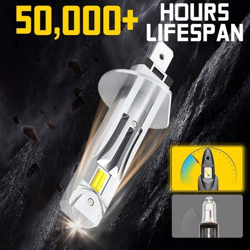 Combo de bombillas de haz alto/bajo de faros LED 6000K H7+H1 para BMW E70 X5 2005-2013 - Imagen 6 de 12