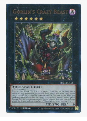 x3 Goblin's Crazy Beast - MP25-EN163 - Ultra Rare YuGiOh 