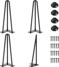 SMARTSTANDARD Hairpin Table Legs 14 Inch, 1/2'' in Diameter 3 14 Black 