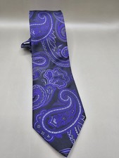 Geoffrey Beene Purple Men  s 100 Silk Tie Paisley Necktie