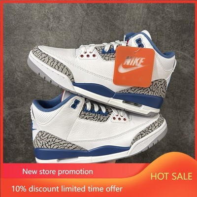 {IF4396-104} AJ 3 Retro True Blue (2026) Men's Athletic shoes Size 7-14