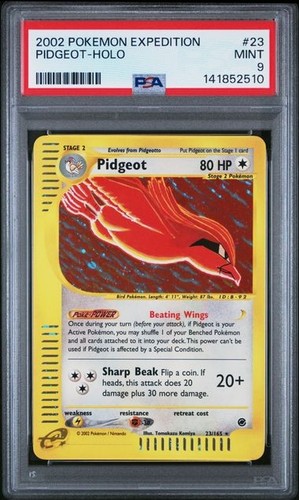 PSA 9 Pidgeot Expedition Holo Pokemon 23/165  NEW CERT!!