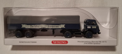 WIKING 1:87 Werbem. - Henschel HS 165 T Pritschensattelzug ''DACHSER Spedition''