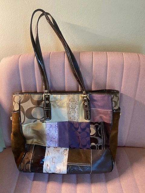 Coach Patchwork Tote Exterior Bags & Handbags for Women for sale