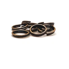 8mm, 21g, Antique Copper Split Double Jump Rings - US Seller
