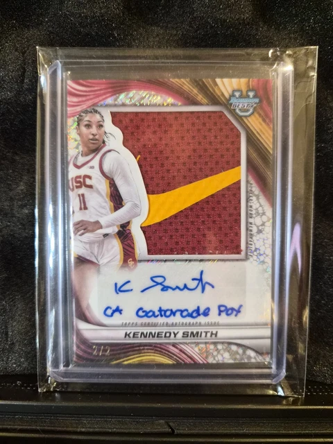 Kennedy Smith 2024-25 Bowman Best University Nike Swoosh Patch Auto USC 2/2