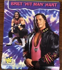Bret "Hit Man" Hart 1997 WWF Wrestling Poster NEW WWE 16x20”  SEALED