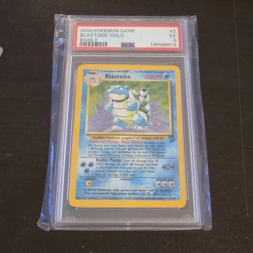 Pokemon Blastoise Holo Rare Base Set #2 PSA 5
