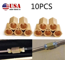 (Usa)3/8"-24 Thread Inverted Flare Union For 3/16" Brake Line Tubing (10Pcs/Set)