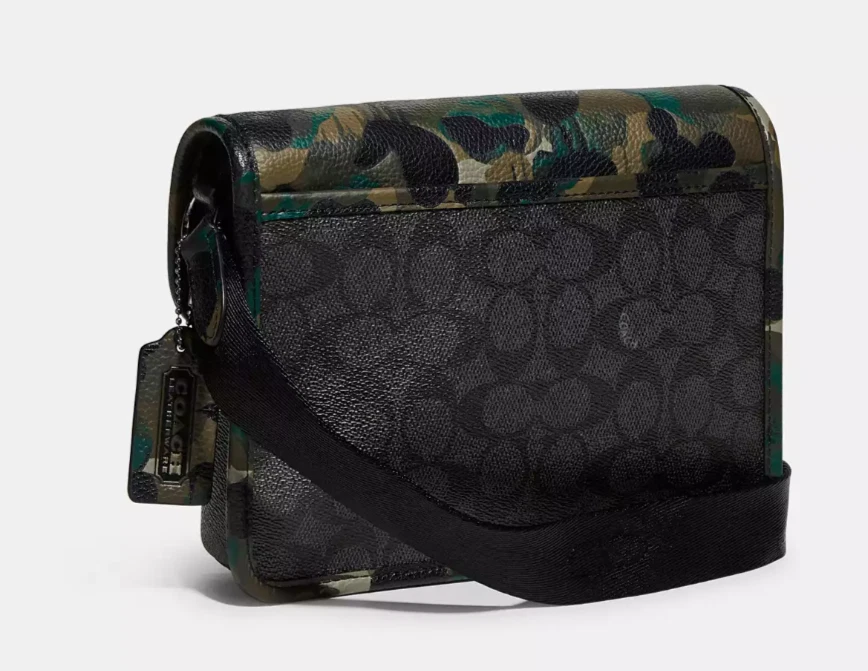 Borsa messenger a tracolla Coach League telefono mimetica mimetica CA009 pista charter