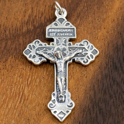 10g Handwerker Keltisches Kruzifix Kreuz Jesus Christus 925 Sterlingsilber Anhänger Charm - Bild 2 von 12