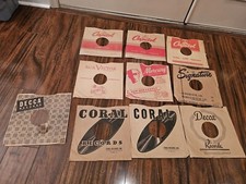 Vintage Lot Of 10 Post-War 78 Record Sleeves, Capitol, Decca, Mercury, Etc