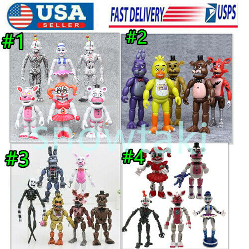 5pcs SET FNAF Five Nights at Freddy's Sister Location Action Figures USA  Stock