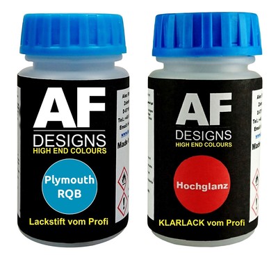 Lackstift Plymouth RQB Chief + Klarlack je 50ml Autolack Basislack SET