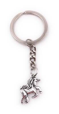 Onwomania Porte-clés laine fil tricotant pendentif en métal argenté charme