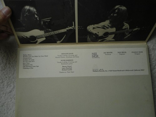 Spencer Davis Peter Jameson LP It's Been So Long 1971 Very Clean 33 RPM Orig! - Imagen 5 de 10