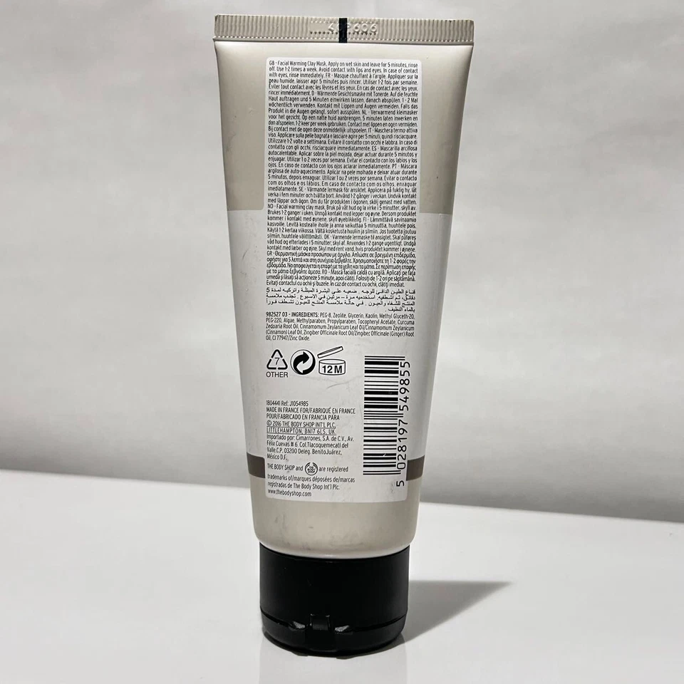 Mascarilla de arcilla masaje calentador mineral y jengibre The Body Shop tamaño completo 100 ml ~ rara Foto 2 de 3