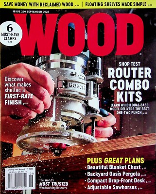 Wood Magazine September 2023 Shop Test Router Combo Kits | eBay