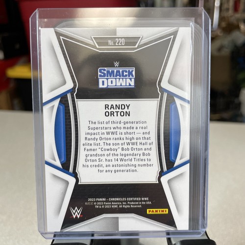 2023 Panini Chronicles WWE Certified Randy Orton Cracked Ice 23/25 #220 SSP - Picture 2 of 2