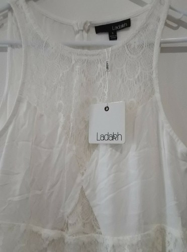 LADAKH Lace Dress Womens Size Small Cream White Delicate Asymetric New Tags - Bild 2 von 16