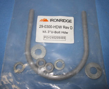 IronRidge 29-0300-HDW Rev D Kit, 3" U-Bolt Hdw