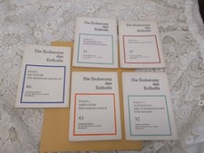 1972/73 DDR Ausgabe DIE EROBERUNG DES ERDBALLS 5 x Mappe &aacute; 9 Bilder , komplett